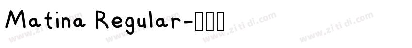 Matina Regular字体转换